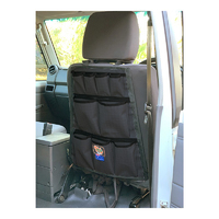 AOS Canvas Seat Back Organiser - 12 Pocket Black