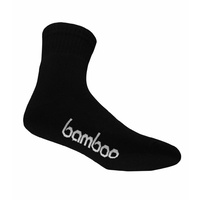 Bamboo Textiles Sports Crew Socks Black