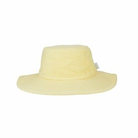 The Terry Australia Wide Brim Terry Towelling Hat - Butter Yellow