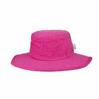 The Terry Australia Wide Brim Terry Towelling Hat - Hot Pink