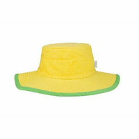 The Terry Australia Wide Brim Terry Towelling Hat Yellow/Green