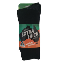 Bamboo Textiles Aussie Made Extra Thick Socks - Black