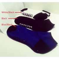Bamboo Textiles Sports Ped Socks - Blue/Black