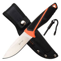 Elk Ridge Black & Orange Fixed Blade w/Firestarter