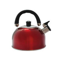 Outdoor Connection 2.5L Stainless Steel Whistling Kettle - Red