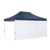 Oztrail 4.5 Gazebo Solid Wall with Centre Zip - White