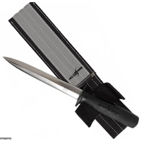 Sicut 8" Pig Stick Knife with Sheath - Black Handle