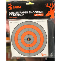 Spika Circle Paper Shooting Target 6"