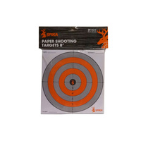 Spika Circle Paper Shooting Target - 8 inch