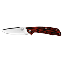 Tassie Tiger Knives Red and Black Handle Folding Knife