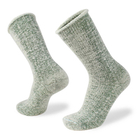 Wilderness Wear Merino Fleece Socks Green Marle