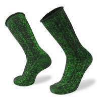 Wilderness Wear Black Merino Fleece Socks - Lime